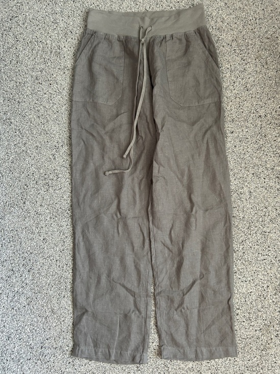 Hard Tail Pants - Hard Tail Women's Straight Leg Drawstring Pants in Taupe